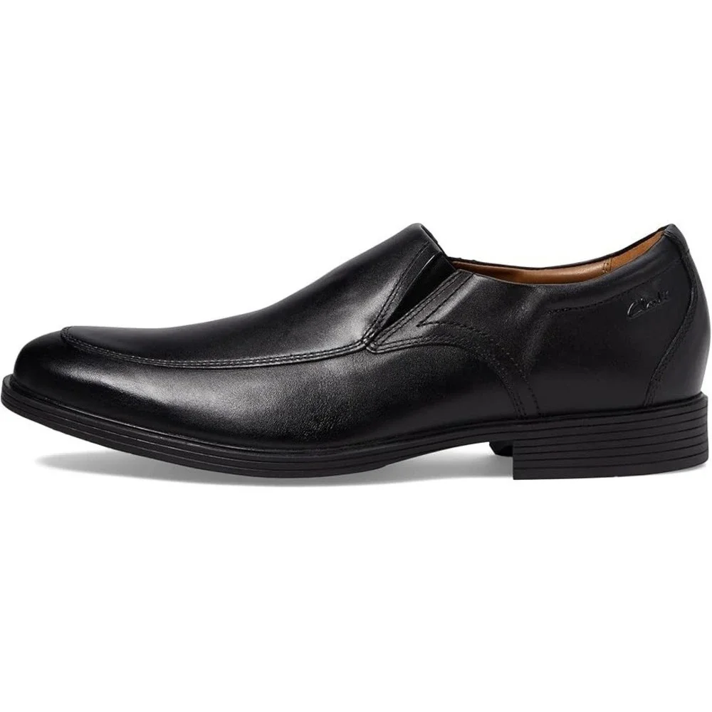 Clarks® (Men's 8.5 WIDE) Whiddon Step™ Slip on Loafer in Black Leather - $120